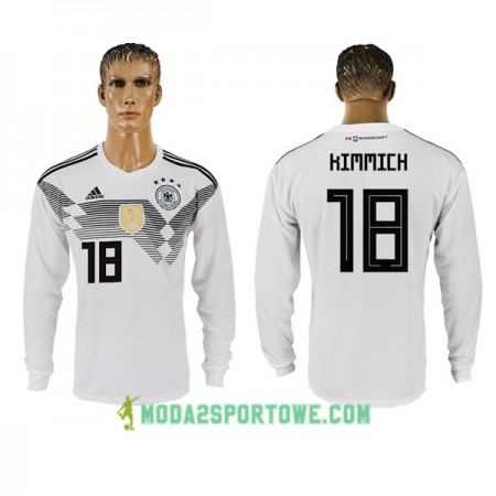 Koszulka Niemcy Kimmich 18 Mistrzostwa Świata 2018 Domowe Stroje Piłkarskie Długi Rękaw